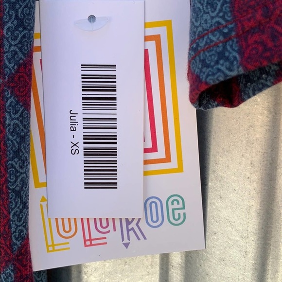 NWT Lularoe Julia Print Dress XS - Picture 5 of 7